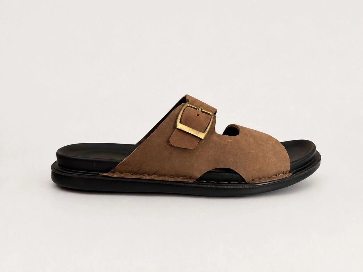 Branton Single Adjustable Strap Leather Sandal