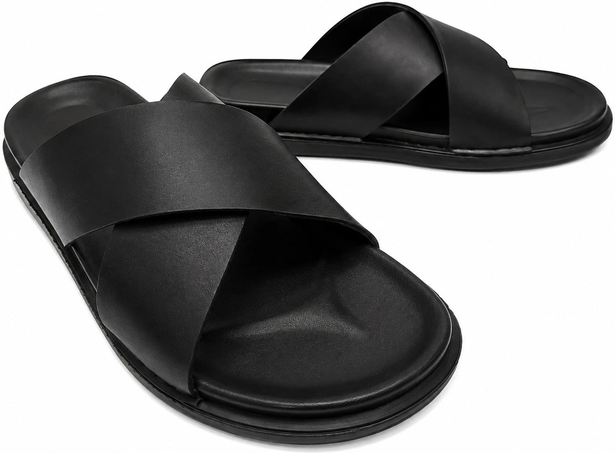 Cross-Strap leather Sandal