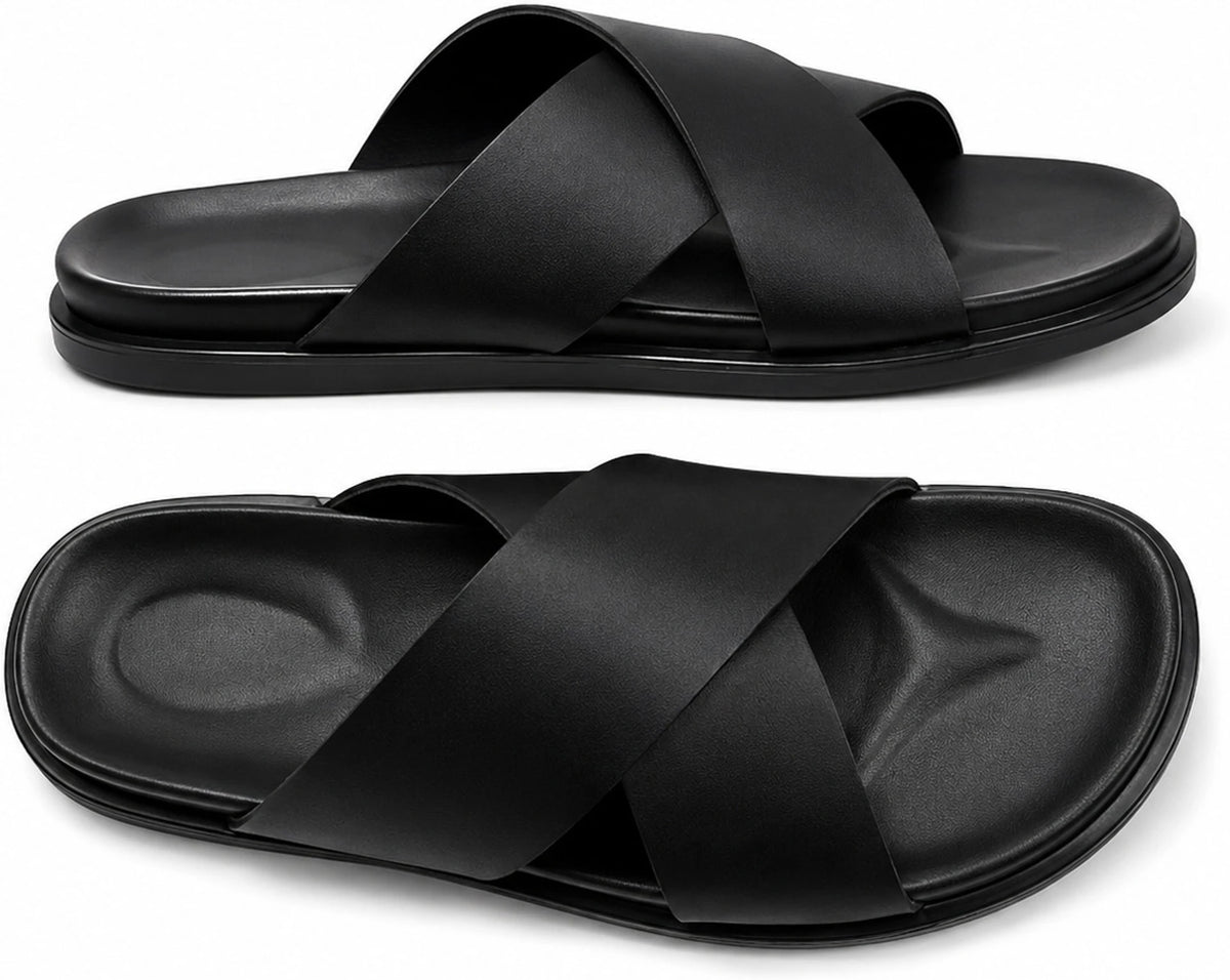 Cross-Strap leather Sandal