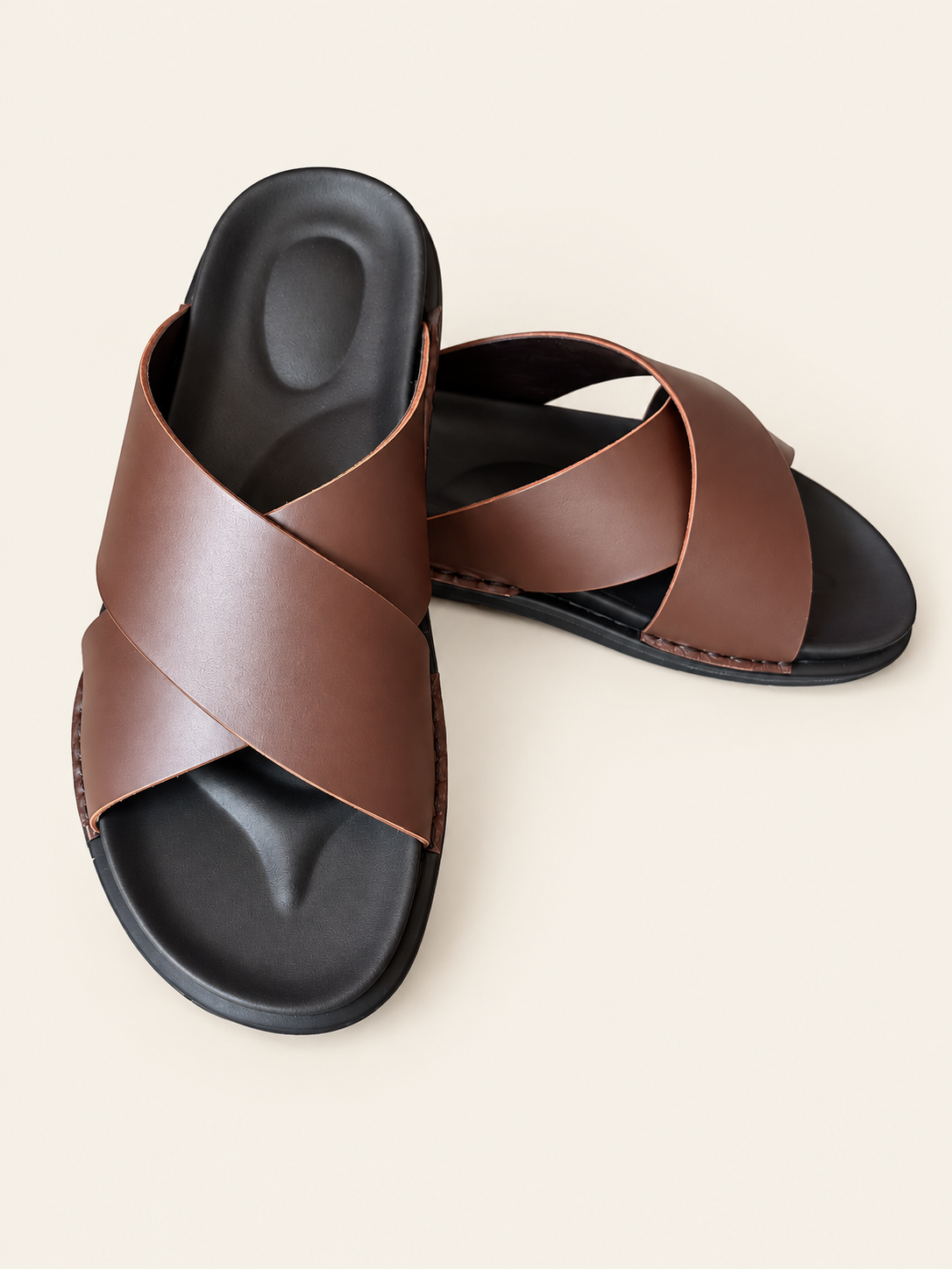 Cross-Strap leather Sandal