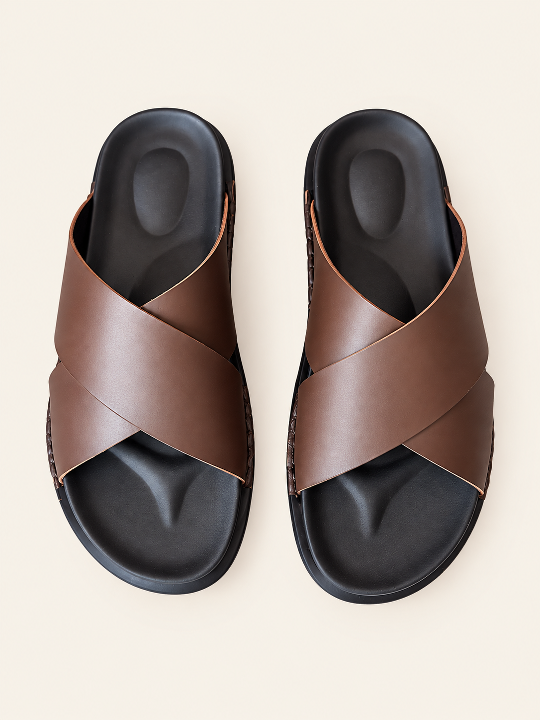 Cross-Strap leather Sandal