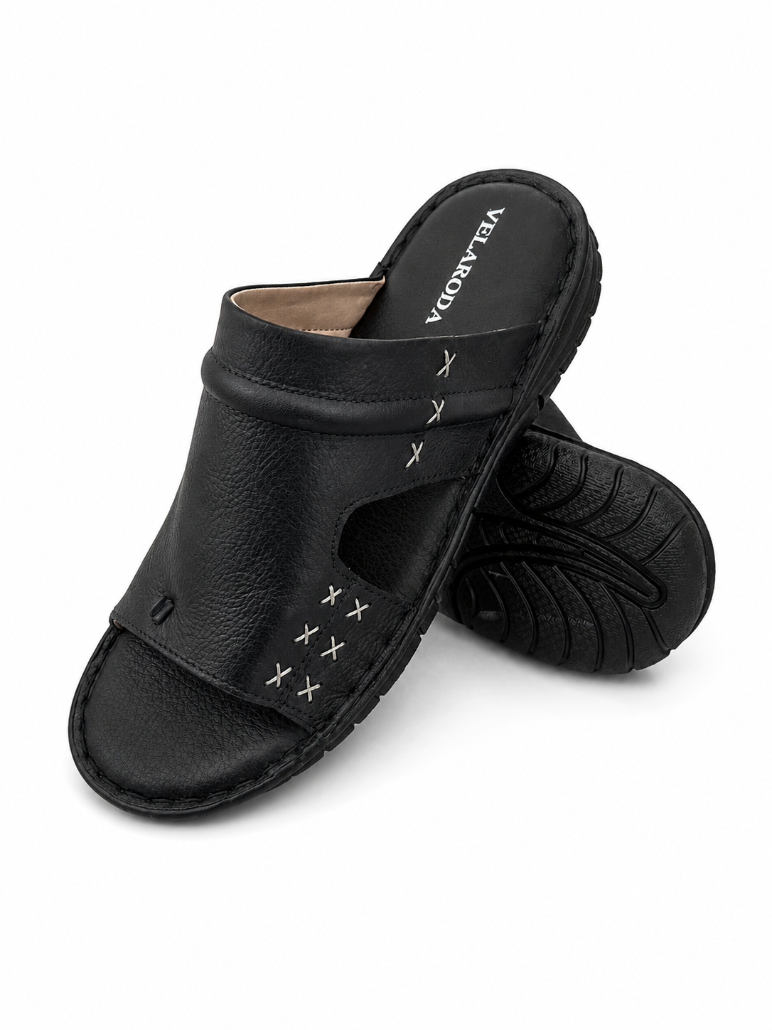 Crossline Leather Sandal