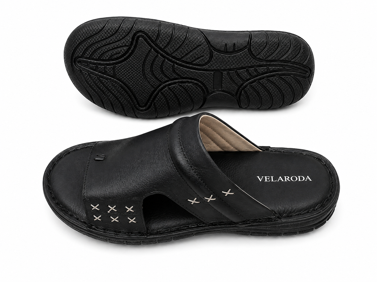 Crossline Leather Sandal
