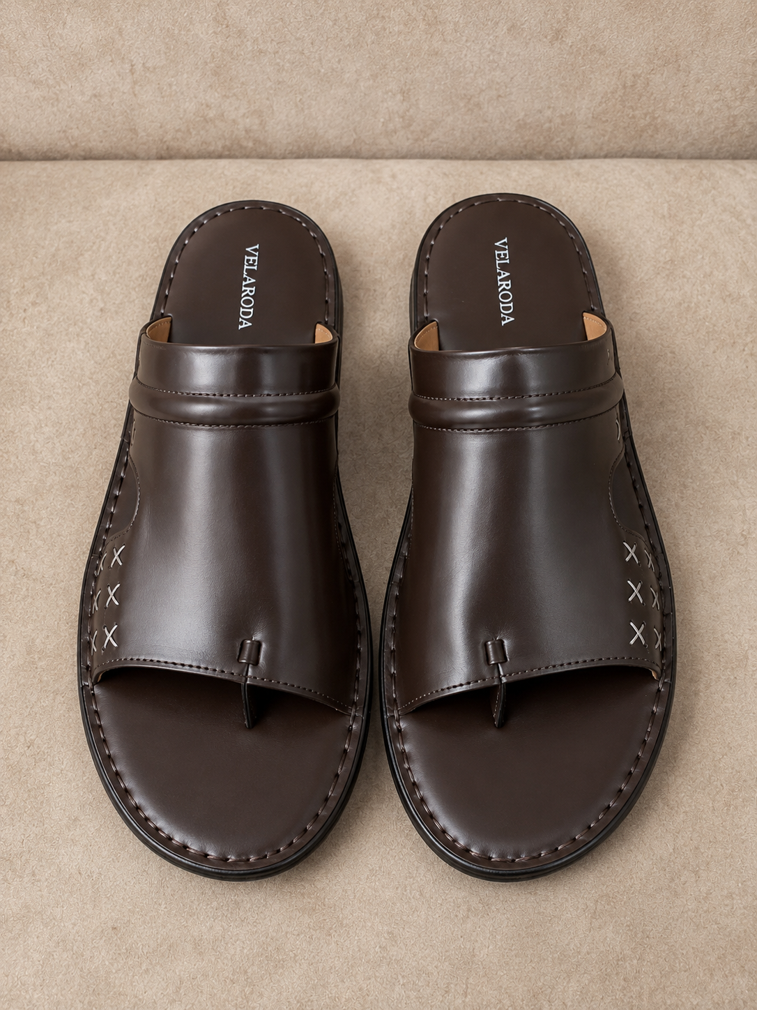 Crossline Leather Sandal