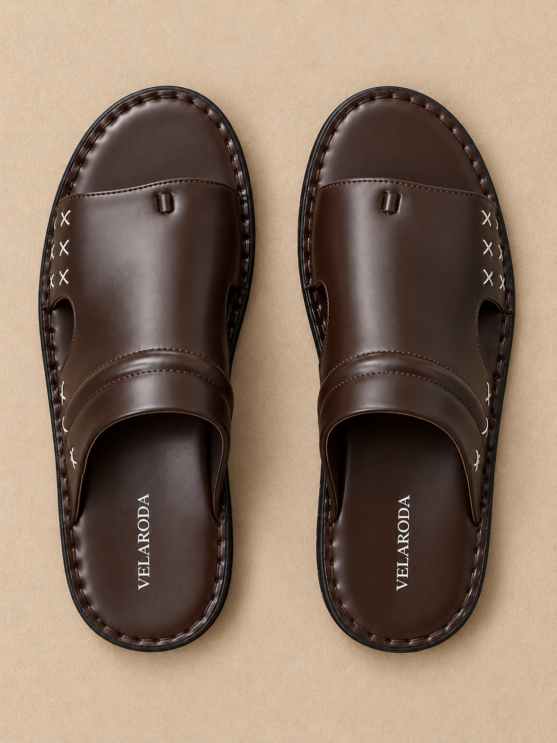 Crossline Leather Sandal