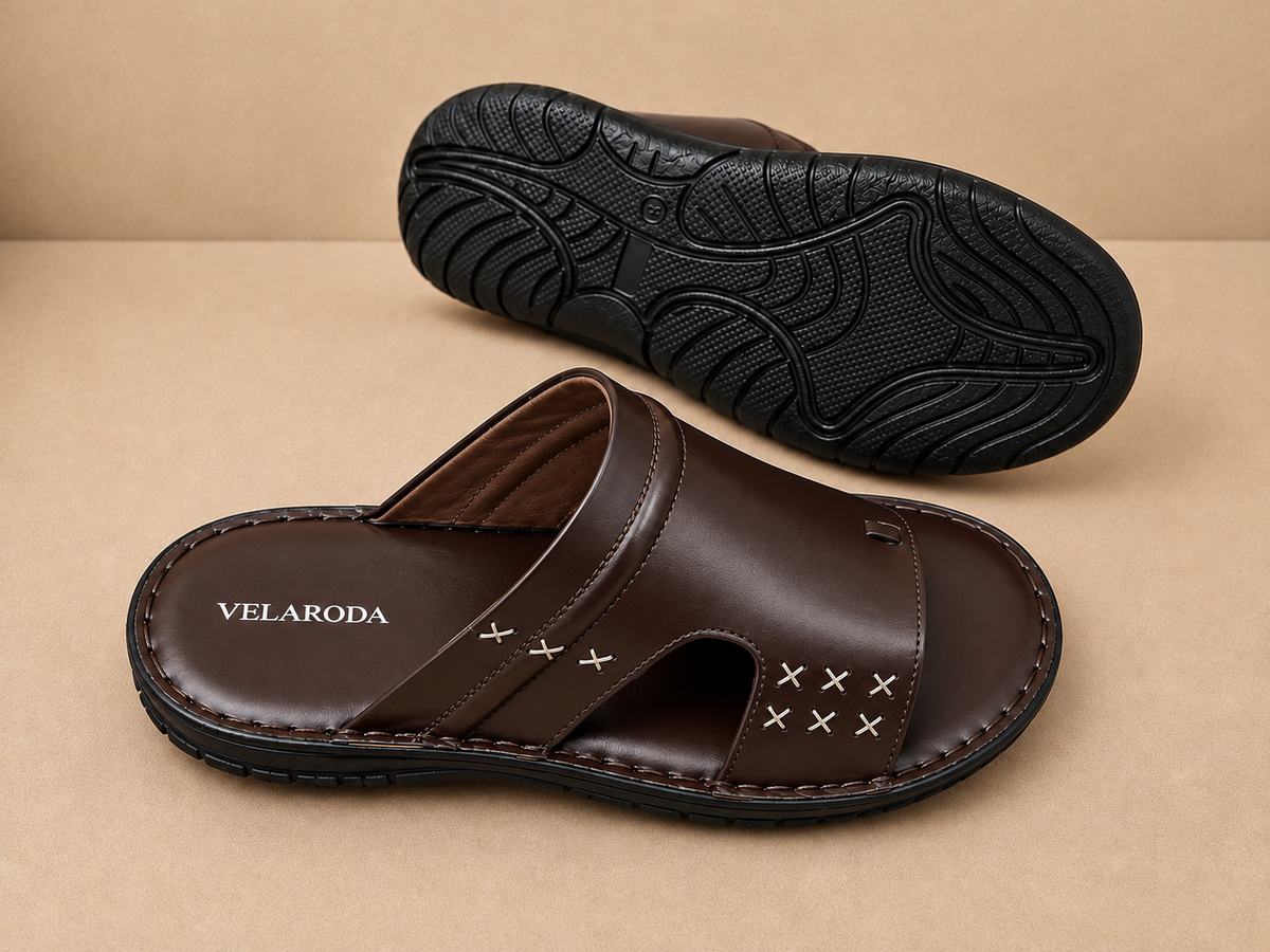 Crossline Leather Sandal