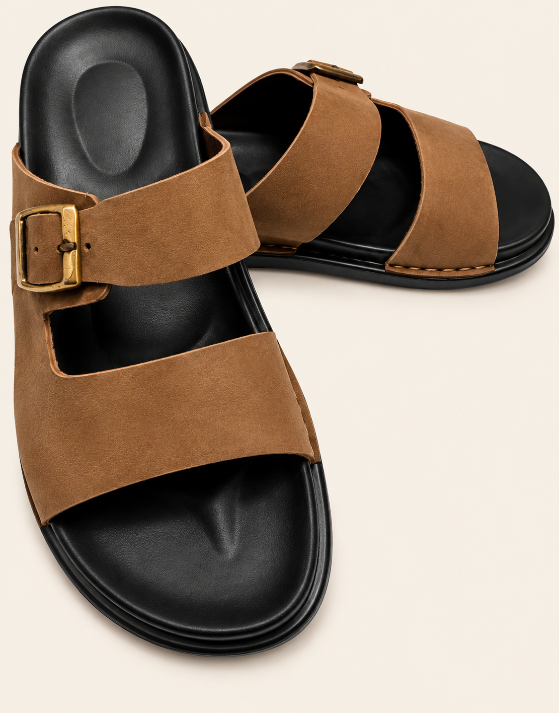 Branton Single Adjustable Strap Leather Sandal